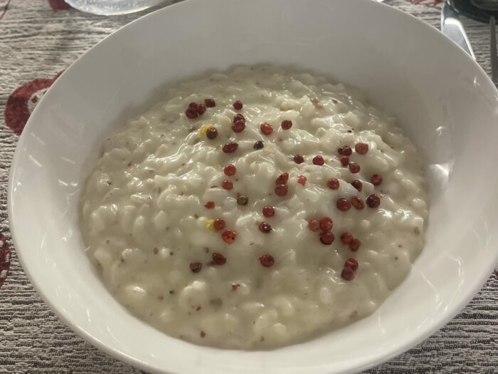 RISOTTO MASCARPONE E PEPE ROSA